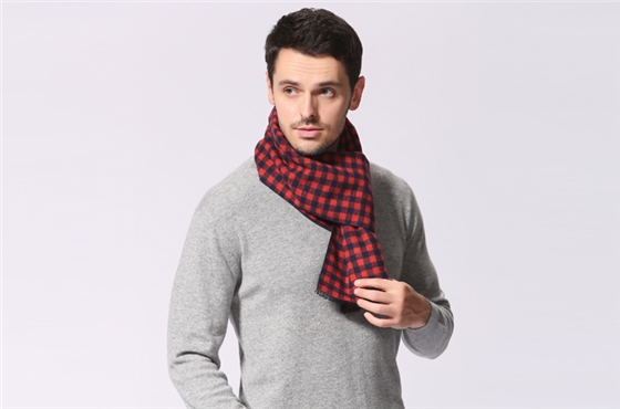 真絲格子圍巾 圍巾OEM定制