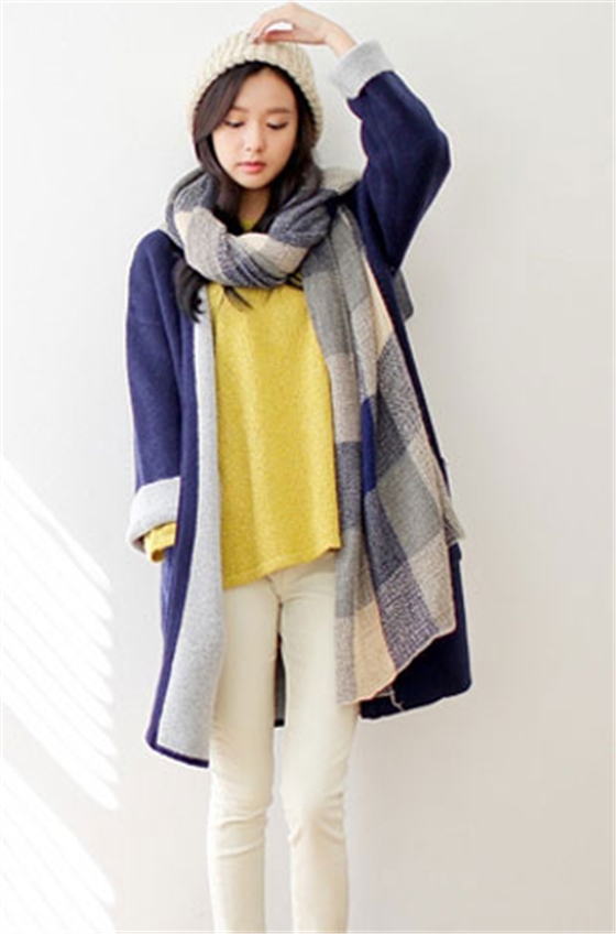 女士格子圍巾