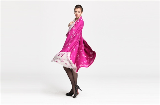 女士披肩 雙面披肩 提花披肩