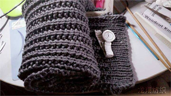 男士圍巾花樣-魚(yú)骨針