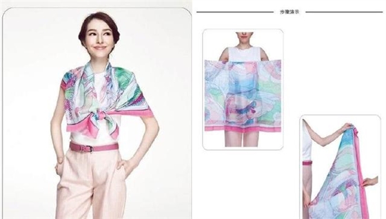 絲巾圍法二、輕輕松松去郊游