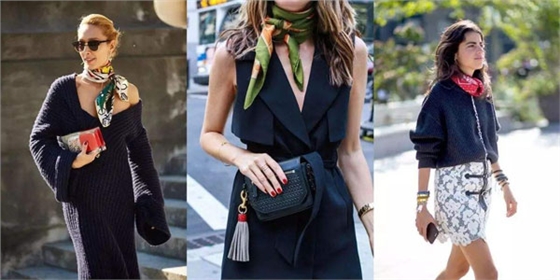 上班族絲巾系法