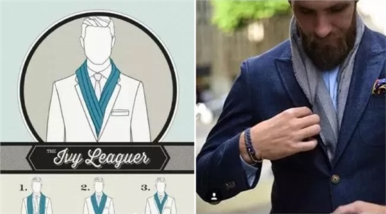 男士圍巾入衣式圍法 男士圍巾入衣式圍法