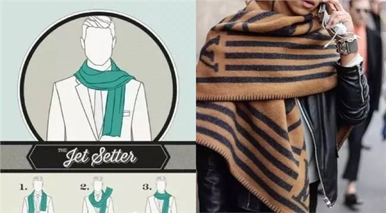 男士圍巾披肩式圍法 男士圍巾披肩式圍法