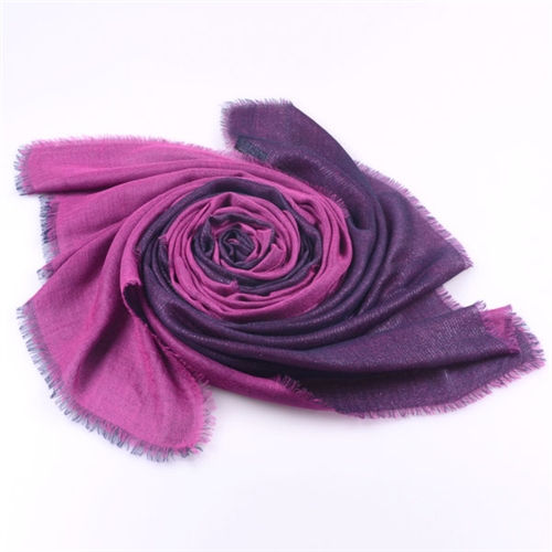 雙層素色羊絨圍巾