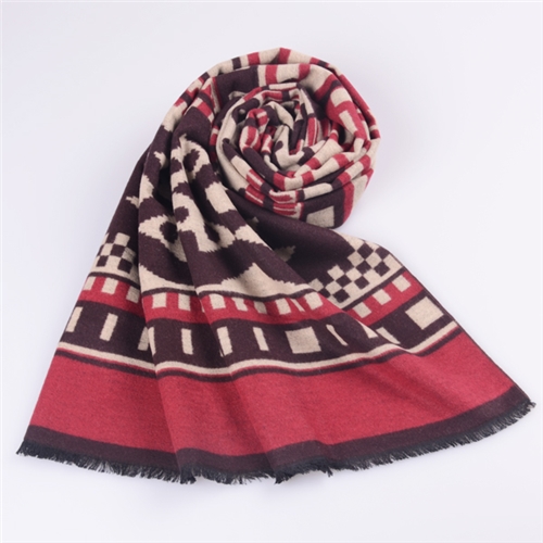 新款男士提花圍巾