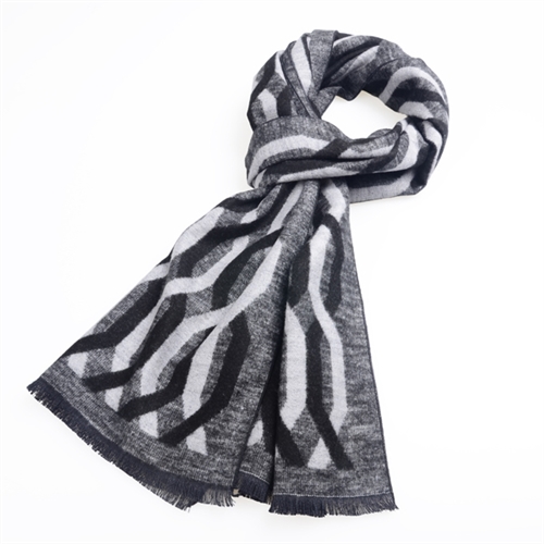 男士真絲條紋圍巾