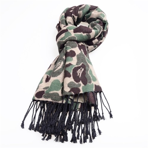 迷彩真絲披肩