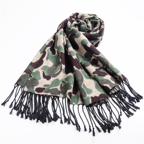 迷彩真絲披肩