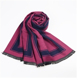 女士提花邊框披肩