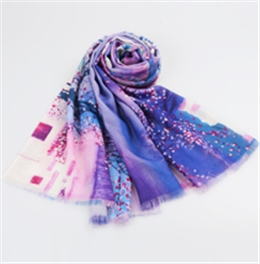 羊毛噴繪圍巾