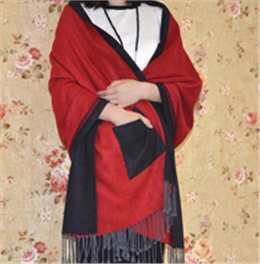 新款拉絨口袋披肩