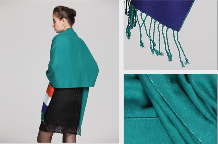 素色條紋披肩 拉絨披肩 素色條紋披肩 拉絨披肩