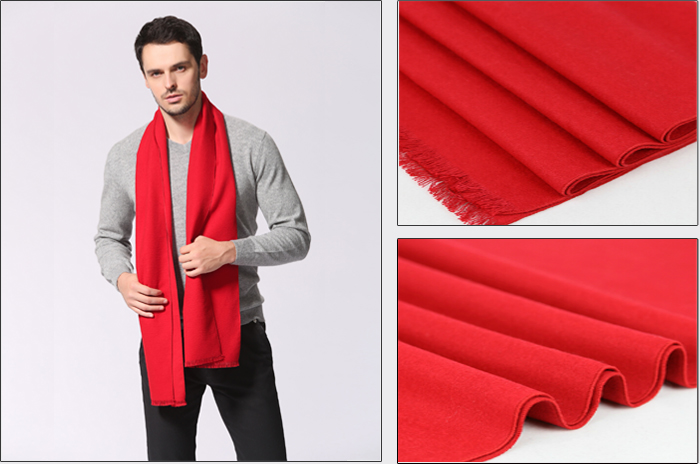 真絲圍巾 拉絨圍巾 大紅圍巾