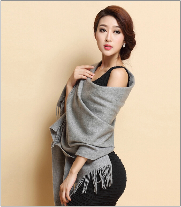 羊絨披肩 純色披肩 圍巾披肩