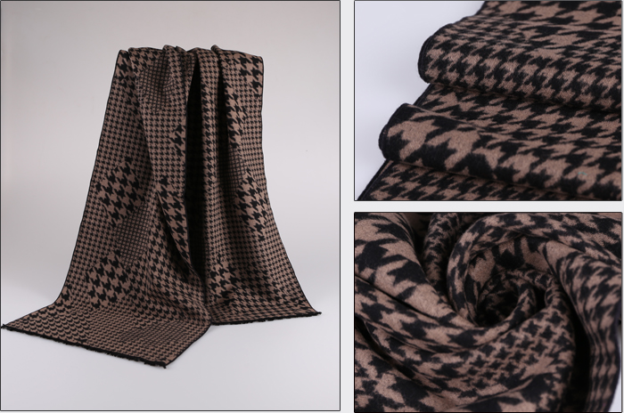 真絲圍巾 千鳥格圍巾 圍巾廠家