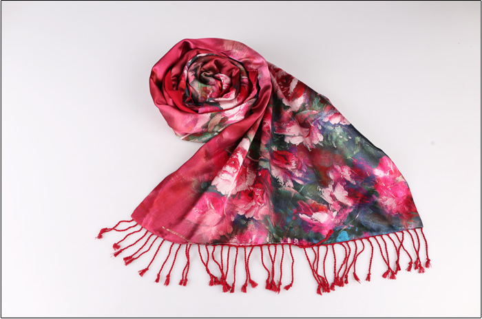 真絲披肩 印花披肩 女士披肩