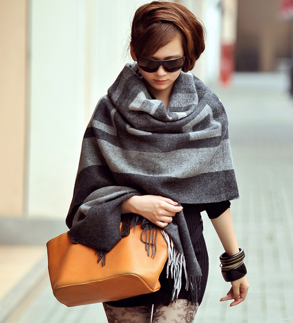 格子圍巾 羊毛圍巾 圍巾定制 女士圍巾
