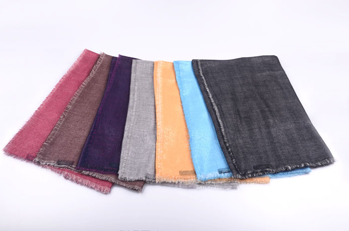 羊絨圍巾 素色圍巾 金銀絲雙層圍巾 圍巾定制