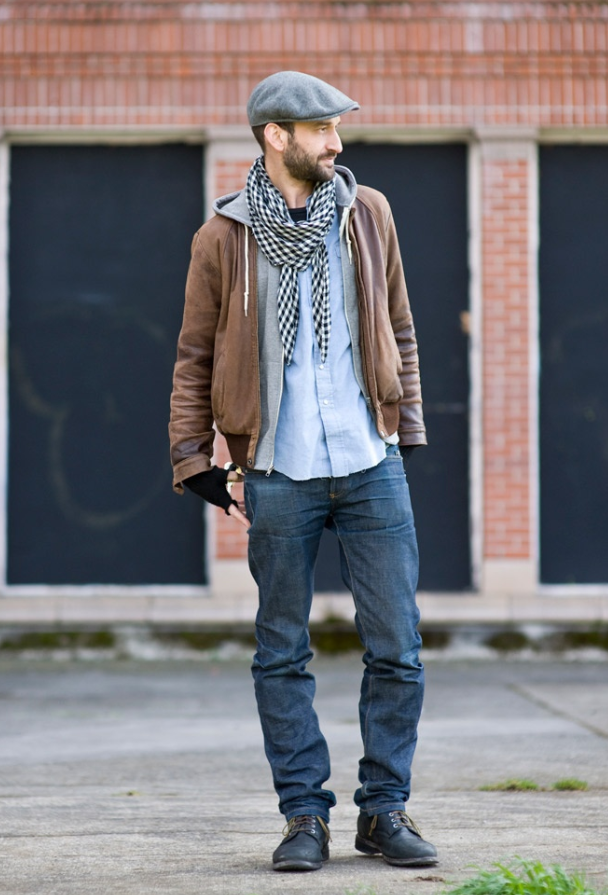 男士圍巾的搭配