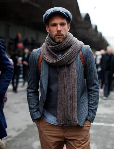 男士圍巾 男士圍巾的圍法 男士圍巾的搭配