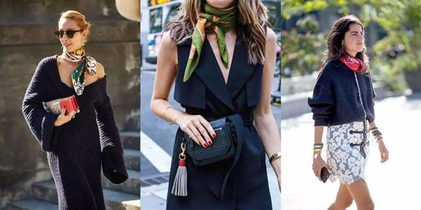 上班族絲巾系法