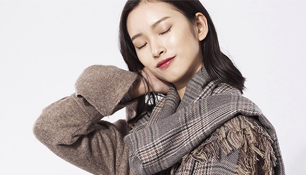 英倫經典格子女士披肩