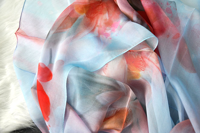 荷塘月色絲巾細(xì)節(jié)圖