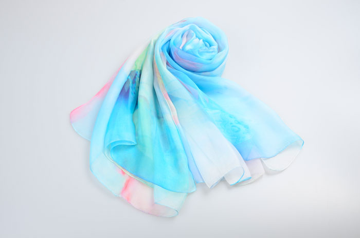 出水芙蓉絲巾細(xì)節(jié)圖