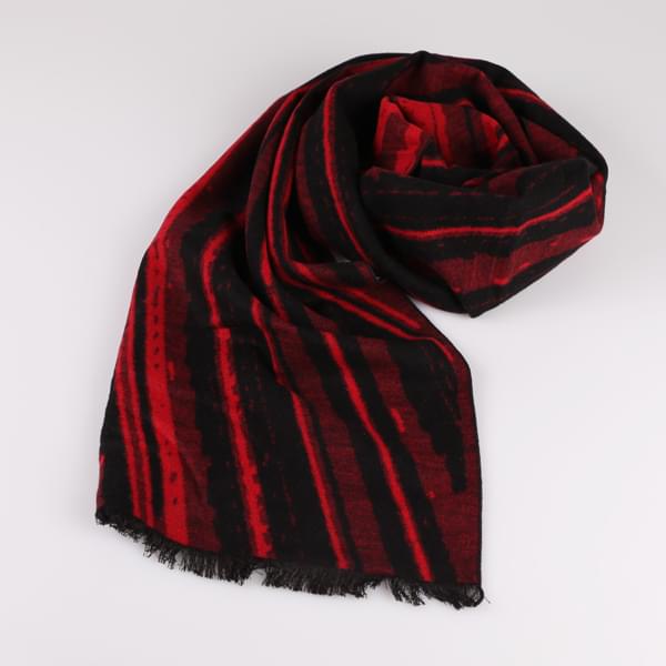 紅色條紋圍巾 紅色條紋圍巾