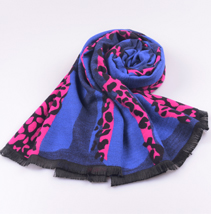 時尚女士豹紋披肩