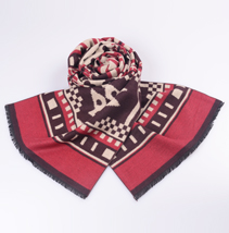 新款男士提花圍巾